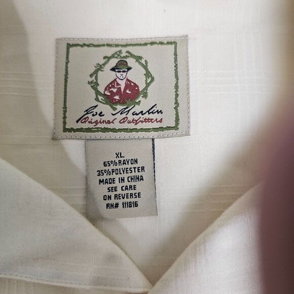 Joe Marlin Extra Large XL Yellow Short Sleeve Button Up Hawaiian Shirt - Picture 3 of 9